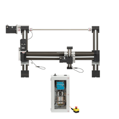 Room Linear Robot - Stepper Motors with Encoder, Working Space 500x500x100 mm